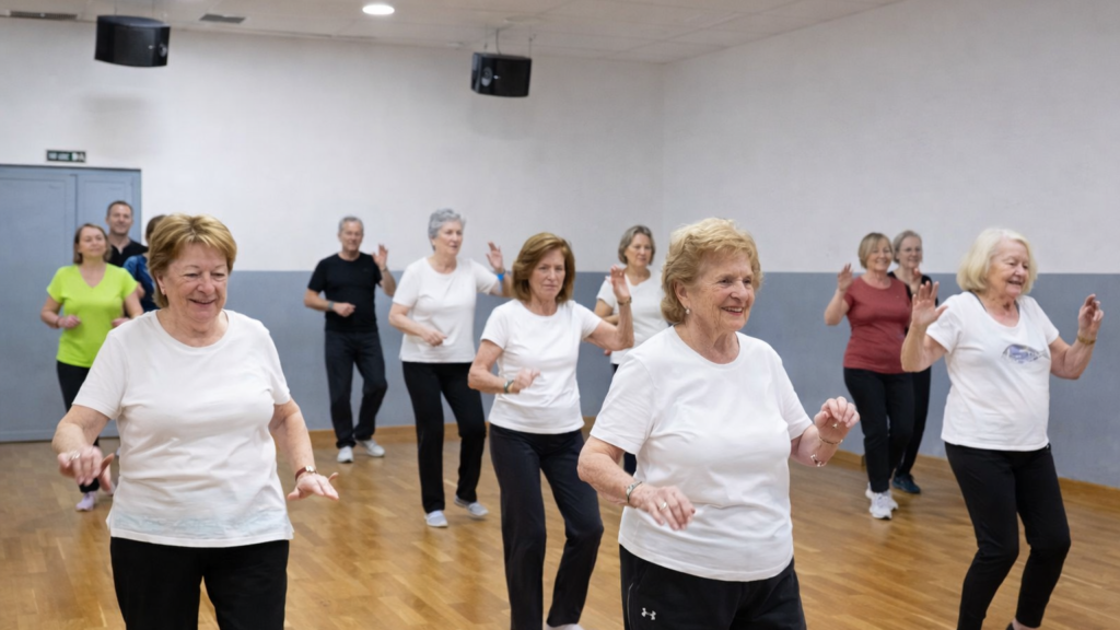 Empezar a bailar de adulto en una clase de danza para adultos mayores en la escuela Esther Bosch Danza de General Mitre, Barcelona
