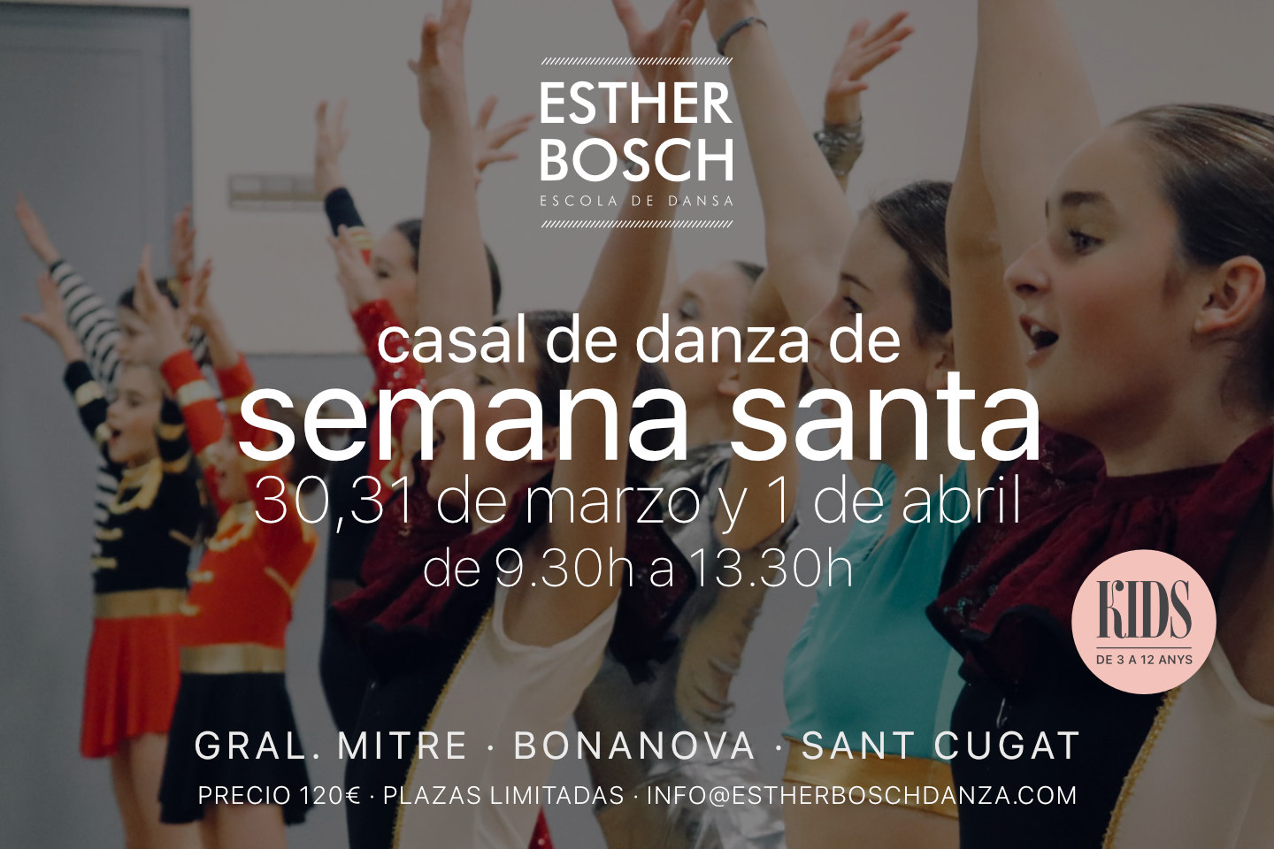 niños bailando en casal de danza de semana santa en Barcelona